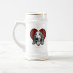 Basset Hound with Heart Coffee Mugs