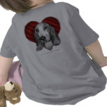 Basset Hound with Heart Tee Shirts