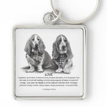 BASSET HOUNDS: 1 CORINTHIANS 13: LOVE keychains