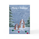 Basset Hound's Christmas Card