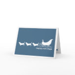 Basset Hounds Pulling Santa's Sleigh cards