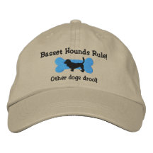 Basset Hounds Rule Embroidered Hat