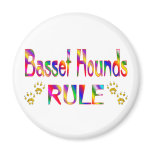 Basset Hounds Rule Refrigerator Magnets
