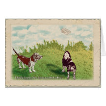 Basset Hounds - Spring in the Air Card