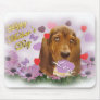 Basset Lilac Mother's Day Mousepad