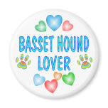 BASSET LOVER FRIDGE MAGNETS
