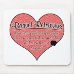 Basset Retriever Paw Prints Dog Humour Mousepad