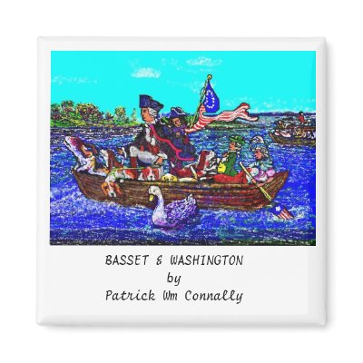 BASSET & WASHINGTON Magnet by ggbassetrescue