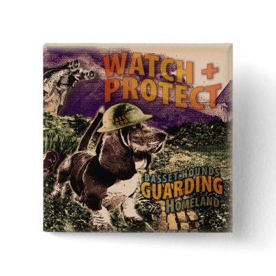 Basset watch dogs  pin by RockingHorseGraphics