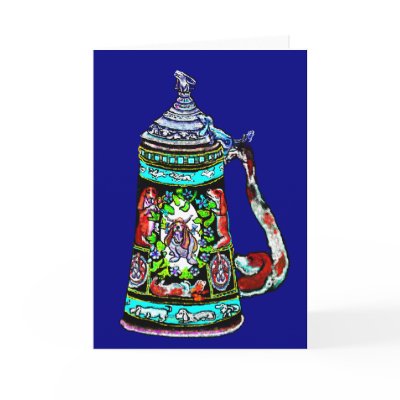 BassetStein Greetings Card by ggbassetrescue