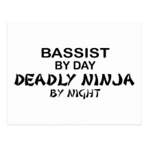 Bassist Deadly Ninja by Night Post Cards