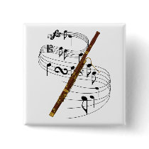 Bassoon Pinback Buttons