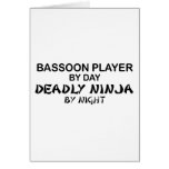 Bassoon Deadly Ninja by Night Greeting Card