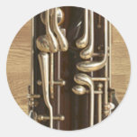 Bassoon Keys Round Stickers