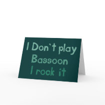 Bassoon Rock It Greeting Card
