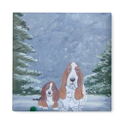 Bassset's Winter Magnet by TRBrown