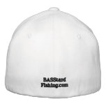 BASStard Fishing Logo Hat White embroidered hats
