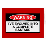 Bastard warning greeting card