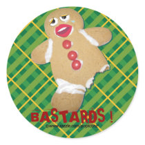'BASTARDS !' gingerbread man cookie humourous