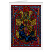 bastet, bast the cat goddess rb greeting card