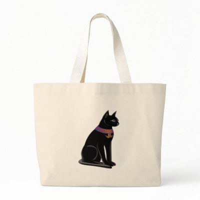 Bastet Cat Tote Bag by cre8iveheart
