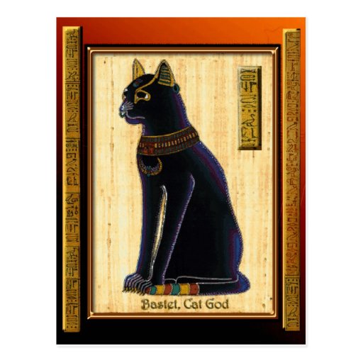 BASTET ~ Egyptian Cat God Historic Art Postcards