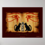 Bastet & Wadjet Egyptian Art Print