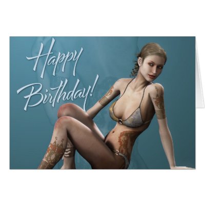 Bastienne Happy Birthday Card by myvirtuallady