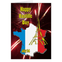 Bastille Day July 14 Card