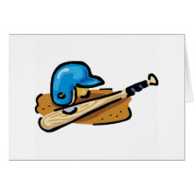 Bat and Helmet Card