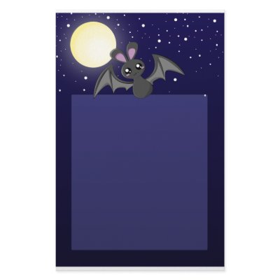 Bat Bunny Personalized Stationery by creampufart