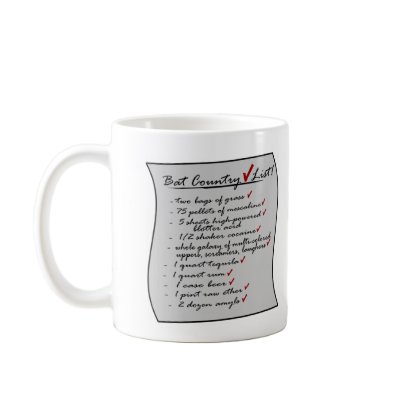 Bat Country Checklist Mug by TheBigTees