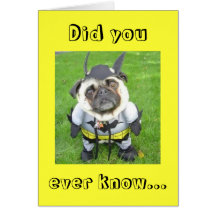 Bat - Dog - "Did you ever know..." Greeting Cards