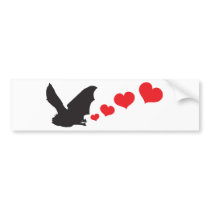 Bat farts Hearts Bumper Stickers