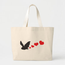 Bat farts Hearts Canvas Bag