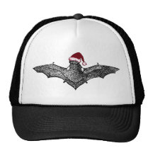 Bat in a Santa Hat