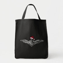 Bat in a Santa Hat Bag
