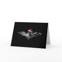 Bat in a Santa Hat Greeting Card