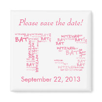 Bat Mitzvah in Monogram Magnet