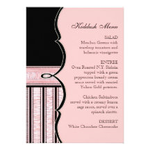 Bat Mitzvah Invitation - French Bow Dot Swirl