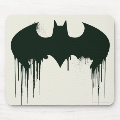 Bat Symbol - Batman Logo Spraypaint Mouse Pad by batman