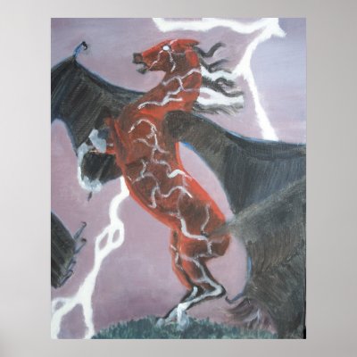 Bat-winged Pegasus Poster by CrypticBeauty