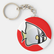 Batfish Dive Flag Keychain
