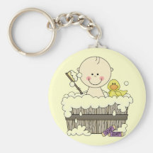 Bath Time Boy Tshirts and Gifts Keychain
