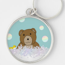 Bath Time Teddy Keychain
