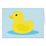 Bath Time Yellow Duck Cards