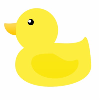 Bath Time Yellow Duck Cut Out by heartlocked