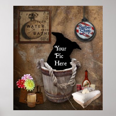 Bath Tub Wash Bucket Western Photography Backdrop Print by KahunaLuna
