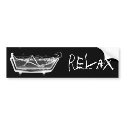 Bath Tub X-Ray Skeleton Black & White by VoXeeD