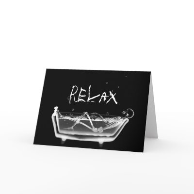Bath Tub X-Ray Skeleton Black & White by VoXeeD